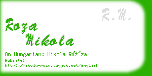 roza mikola business card